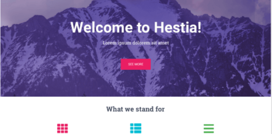 Hestia lightweight WordPress theme