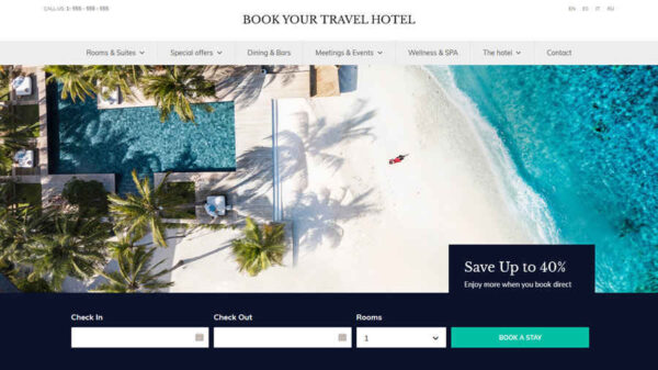 Book Your Travel booking WordPress theme