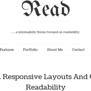 Read WP blog WordPress theme