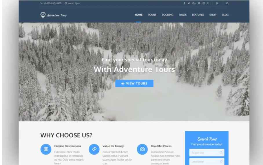 Adventure tours travel WordPress themes