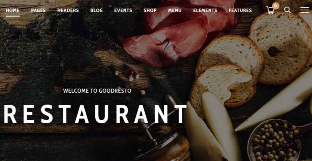 GoodRestro WordPress restaurant theme