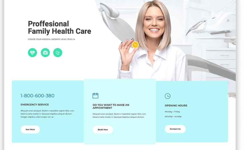 Medical hospital WordPress theme