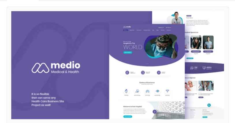 Medio pharmacy WordPress theme