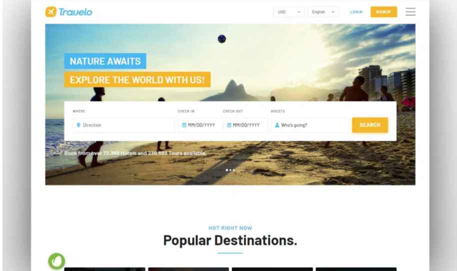 Travelo travel WordPress themes