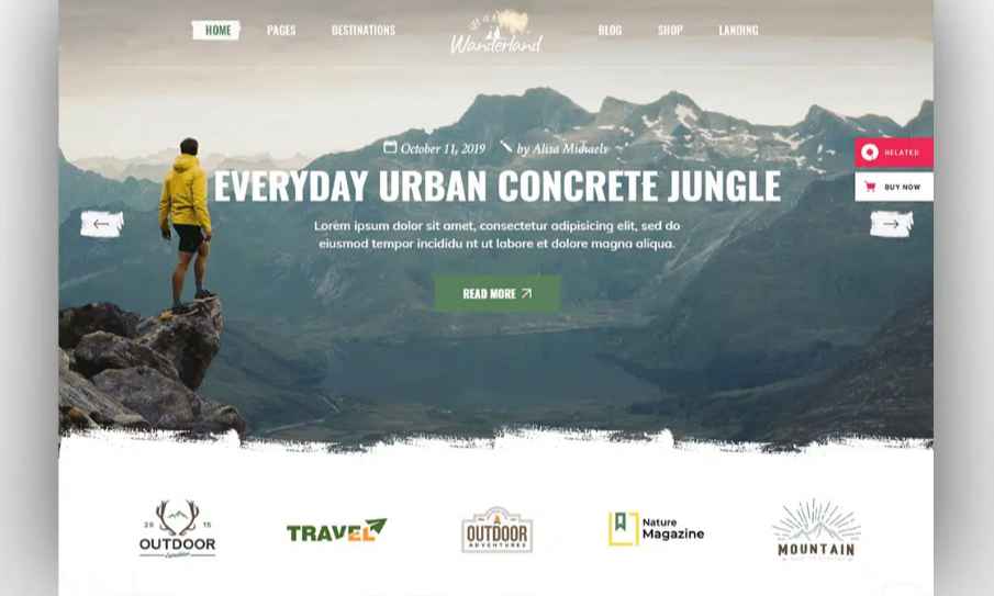 Wanderland travel wordpress themes