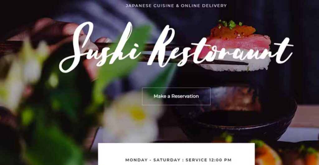 Sushico WordPress restaurant theme