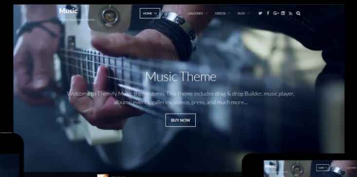 Themify music WordPress theme