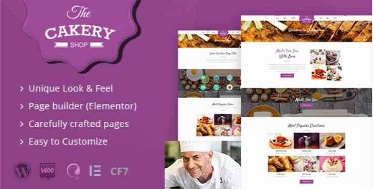 Cakeshop bakery WordPress theme