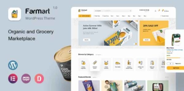 Farmart Grocery Marketplace WordPress Theme