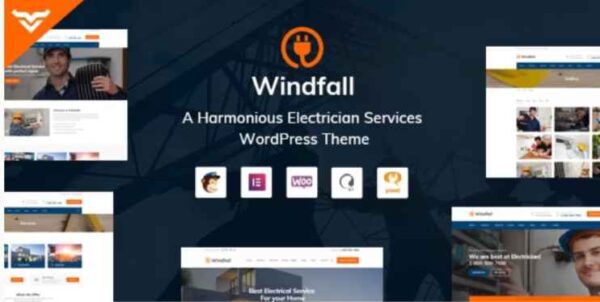 Windfall electrician services WordPress theme