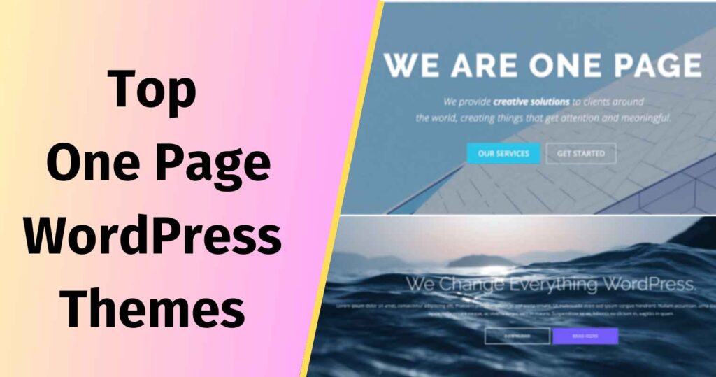 One page WordPress themes