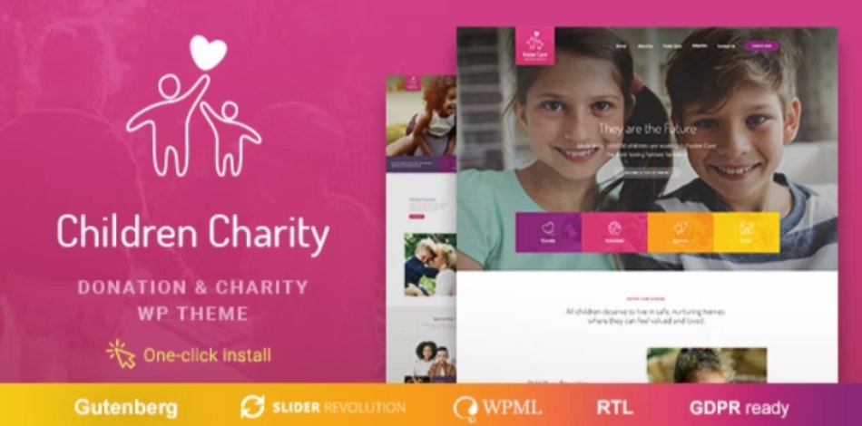 Children charity WordPress theme