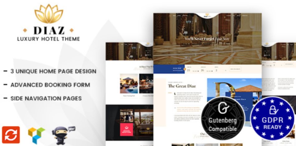 Diaz Hotel WordPress Theme