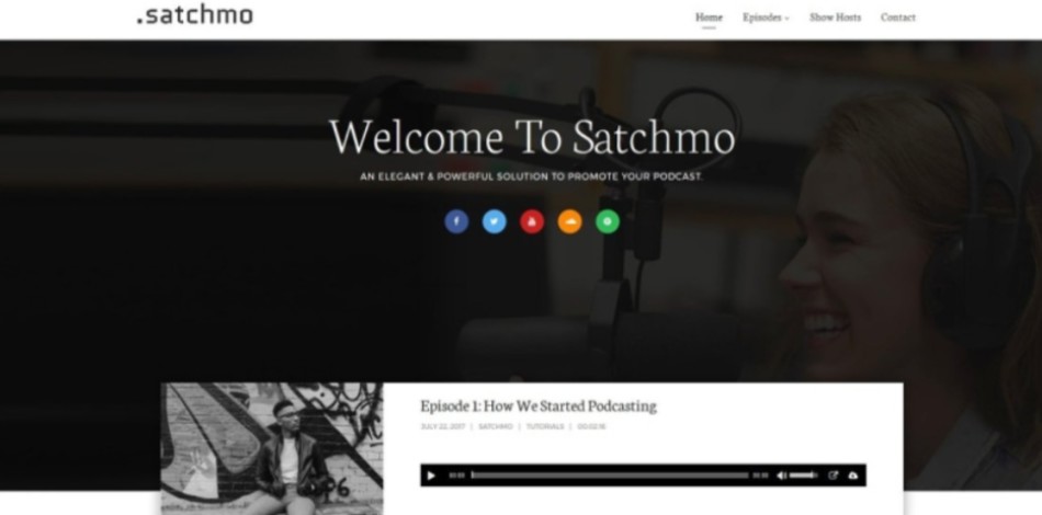 Satchmo WordPress podcast theme 