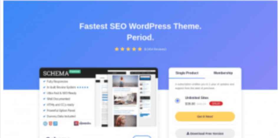 Schema Lite lightweight WordPress theme