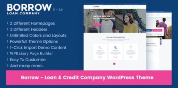 Borrow – Loan Company Responsive WordPress Theme