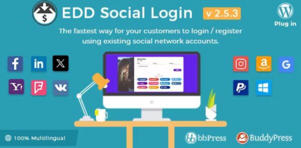 Easy Digital Downloads – Social Login plugin