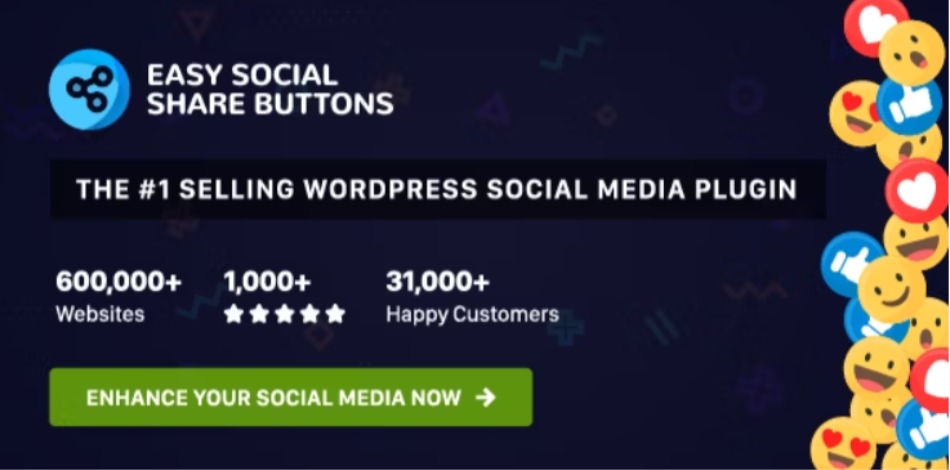 Easy Social Share Buttons Plugin for WordPress