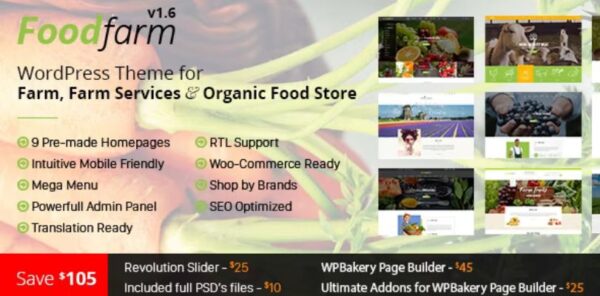 FoodFarm – WordPress Theme for Farm, Farm Services