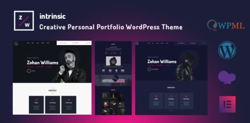 Intrinsic – Creative Personal Portfolio WordPress Themes 2.0.0 - GPL Tips