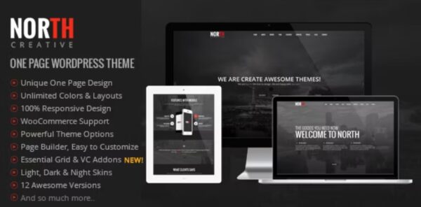 North – One Page Parallax WordPress Theme