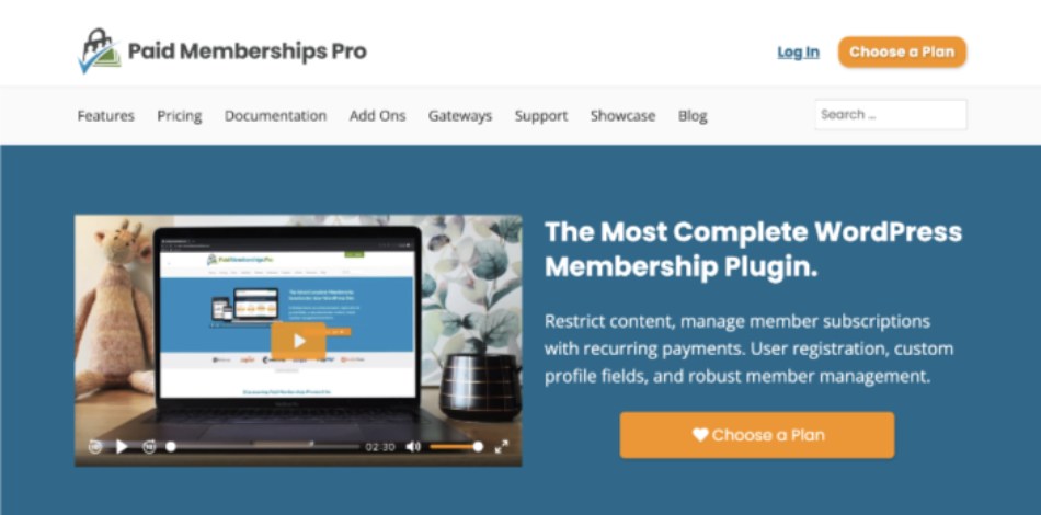 Paid Memberships Pro Membership Plugin for WordPress