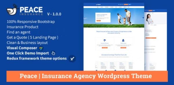 Peace – Insurance Agency WordPress Theme