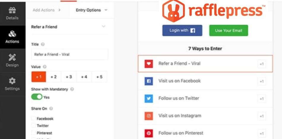 RafflePress Social Sharing Plugin for WordPress