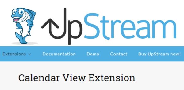 UpStream Calendar View Extension plugin