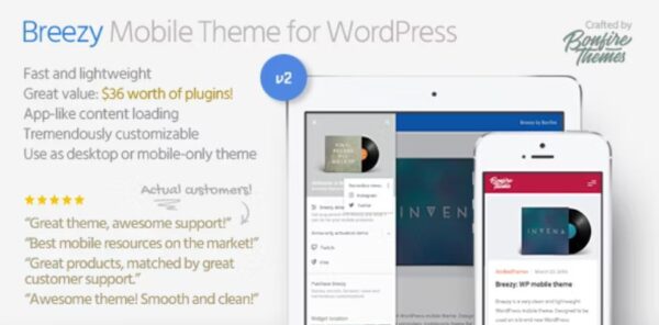 Breezy- Mobile WordPress Theme
