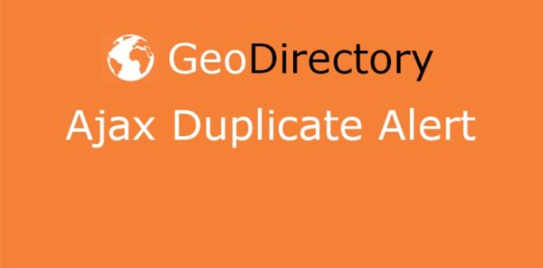 GeoDirectory Ajax Duplicate Alert